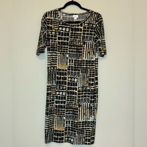 LulaRoe Julia dress, size medium multi colored pattern.
